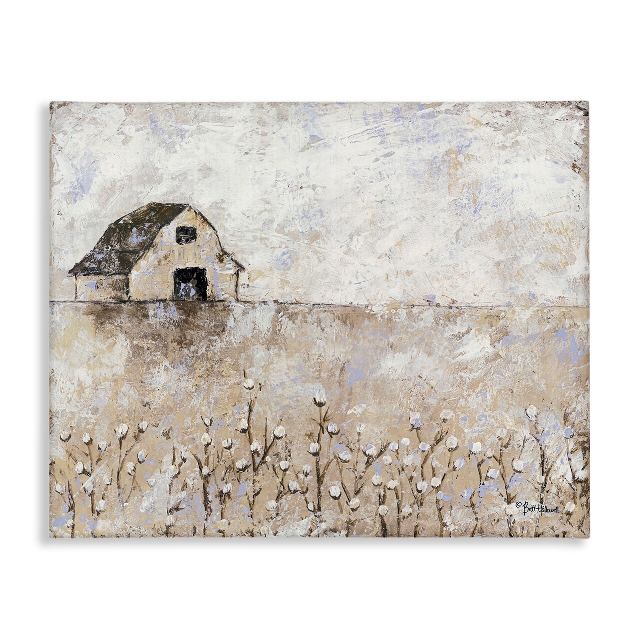 Stupell Industries White Barn Distressed Landscape Canvas Wall Art